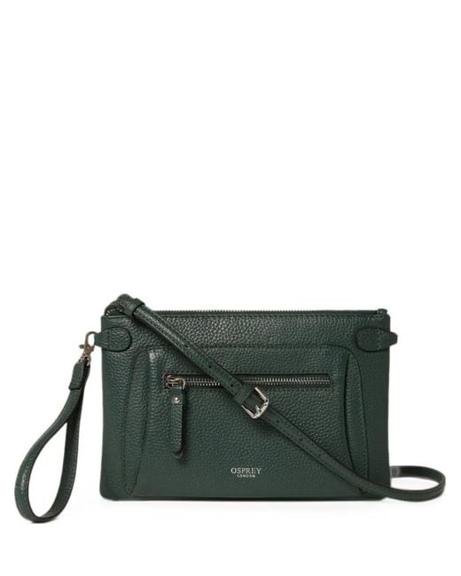 Osprey Green The Ruby Pebbled Leather Cross-Body Bag