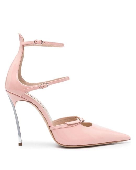 Casadei Pink 105mm Patent Leather Pumps