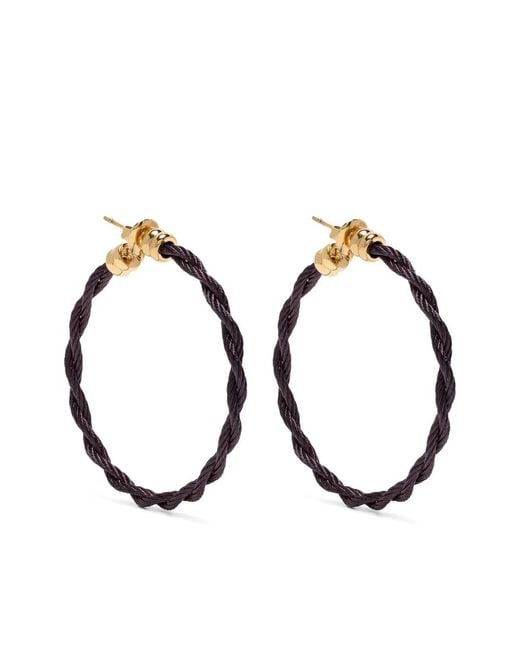 Charriol Metallic Love Twist Hoop Earrings