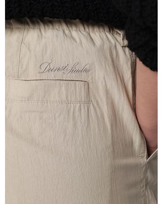 DUNST Natural Cargo-Pocket Parachute Pants