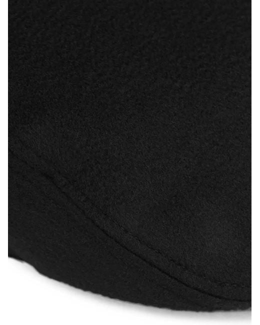 Jacquemus Black Logo-Embroidered Flat Cap for men