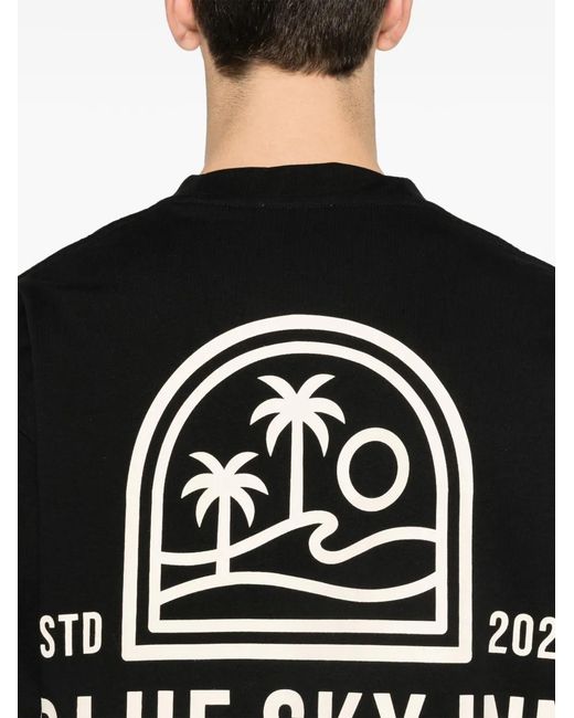 BLUE SKY INN Black Resort Logo T-Shirt for men