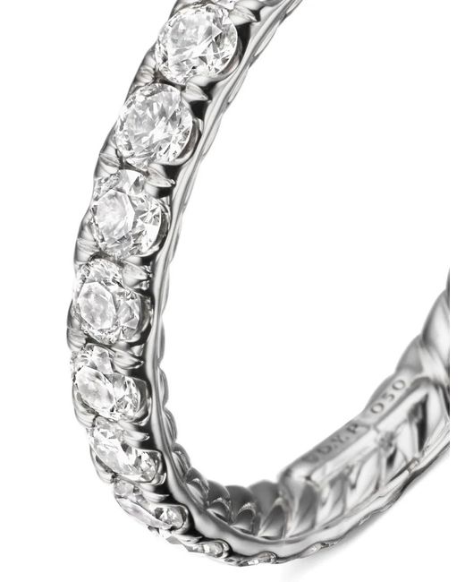 David Yurman White Platinum Dy Eden Diamond Band Ring (2.8Mm)