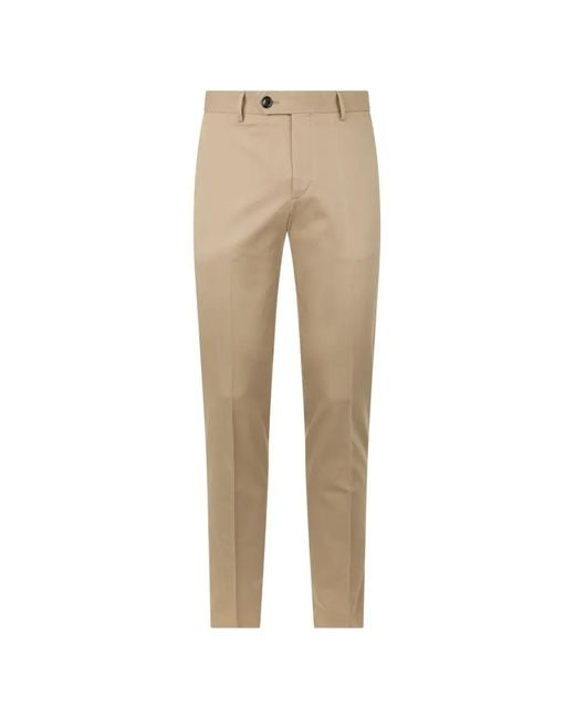 Moorer Natural Slim-Fit Trousers for men