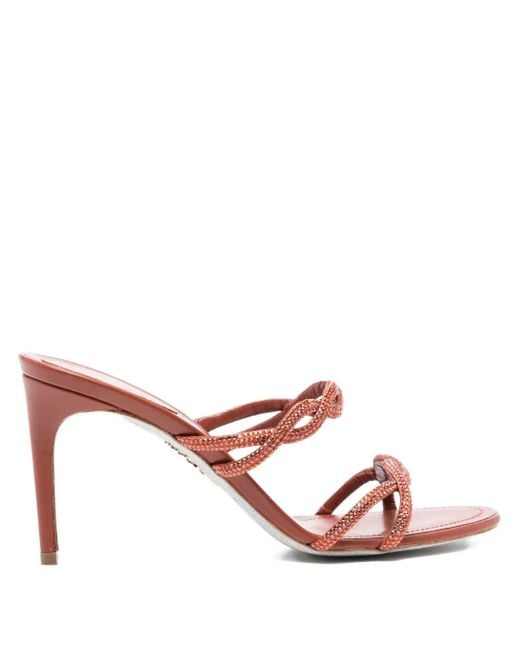 Rene Caovilla Pink Braid Sandals