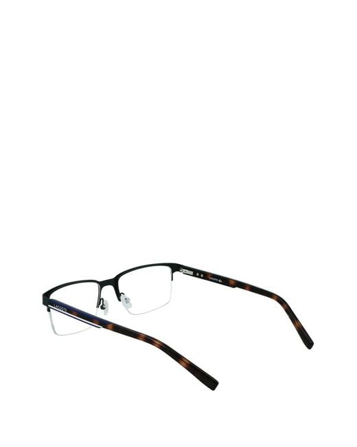 Lacoste Black Rectangle Glasses for men