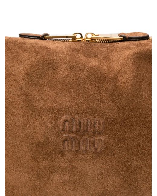 Miu Miu Brown Spirit Shoulder Bag