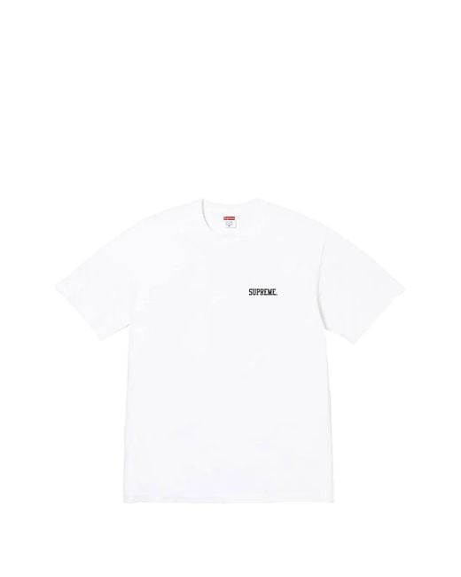 Supreme White X Mike Kelley Banner Graphic-Print T-Shirt