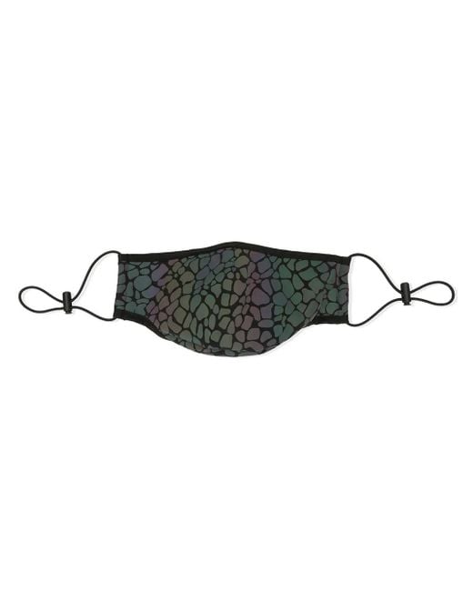 Mostly Heard Rarely Seen Black Crocodile Print Face Mask