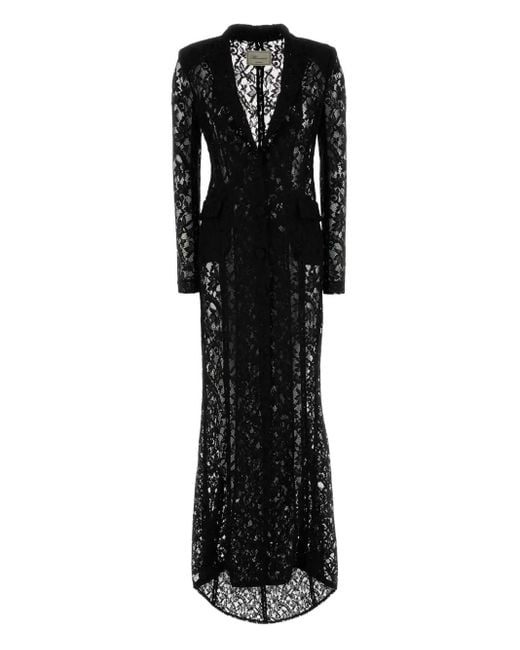 Robe Mi-Longue À Col V Blumarine en coloris Black