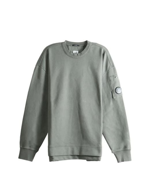 C P Company Gray Lens-Detail Sweatshirt for men