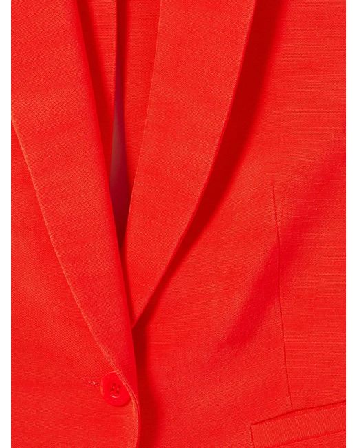 Claudie Pierlot Red Button-Fastening Tie-Back Waistcoat