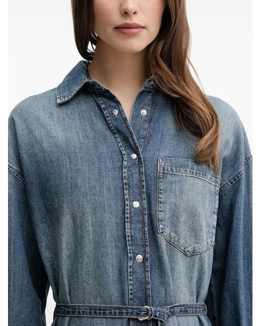 Joop! Blue Denim Shirt Mini Dress