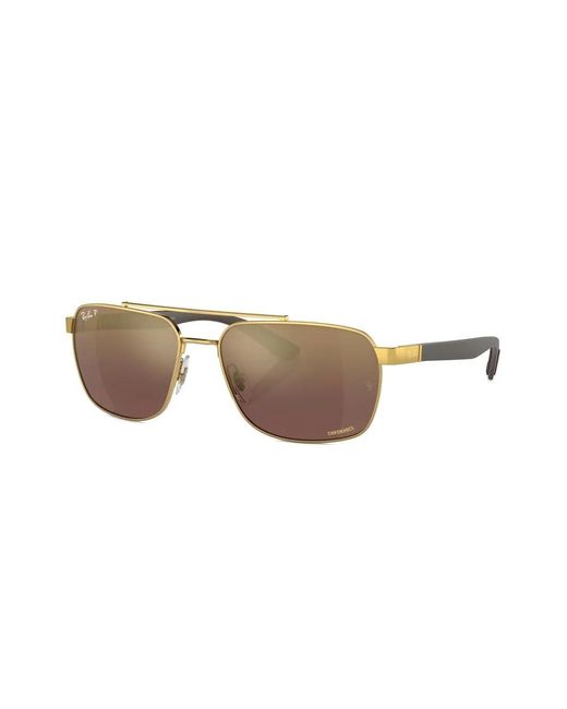 Ray-Ban Metallic Rectangle-Frame Sunglasses for men