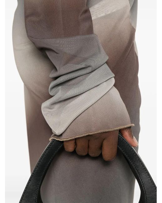 Jade Cropper Gray Draped Twisted Mini Dress