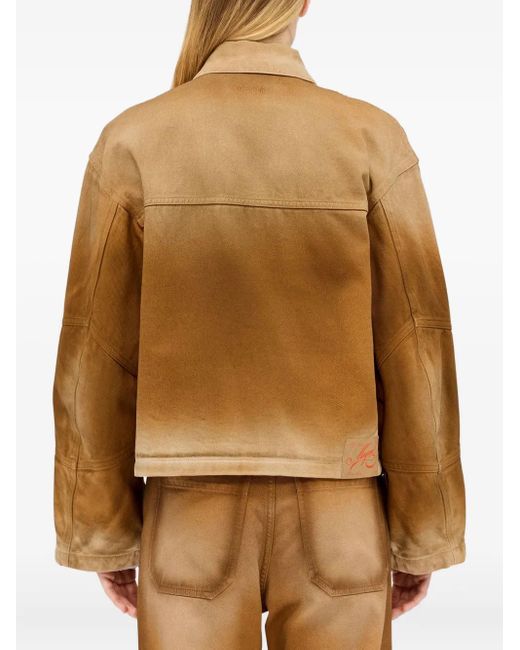 MSGM Natural Jacke Mit Aufgesetzten Taschen