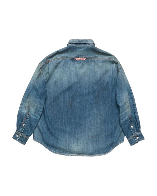Acne Blue Button-Front Denim Shirt