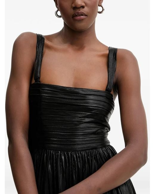 retroféte Iris Maxi-Jurk in het Black