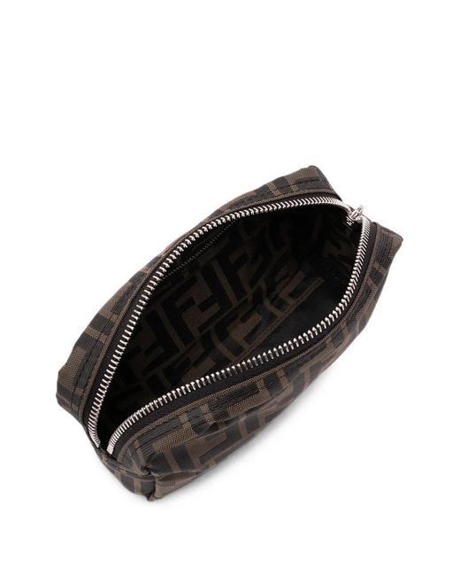 Fendi Gray Trousse De Toilette À Logo Ff Format Micro for men
