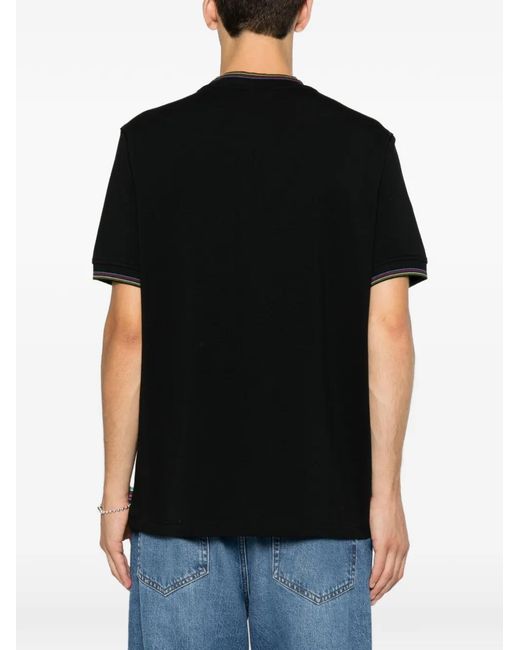 Paul Smith Black Cotton Blend T-Shirt for men