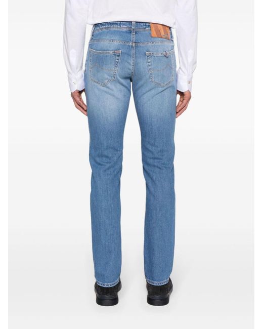 Jacob Cohen Blue Nick Mid-rise Slim-fit Jeans for men
