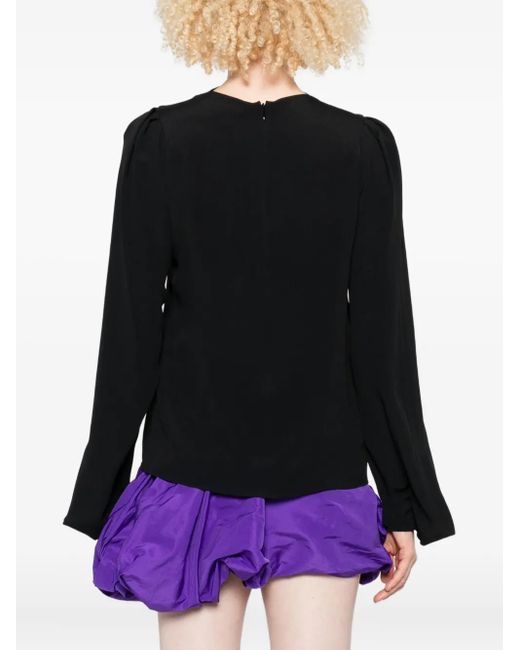 N°21 Black Puff-Sleeve Top