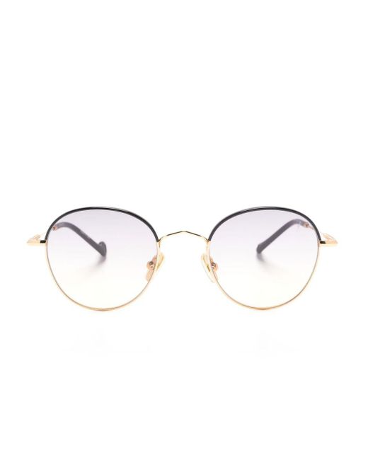 Eyepetizer Metallic Gobi Round-frame Sunglasses