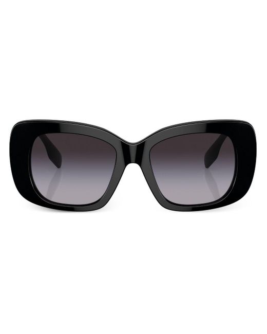Burberry Black Logo-print Square-frame Sunglasses