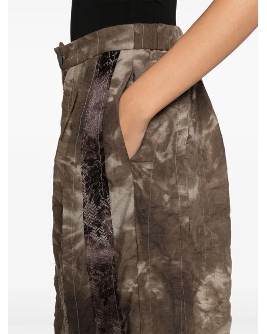 Pantaloni Con Design Patchwork di CHIAHUNG SU in Green