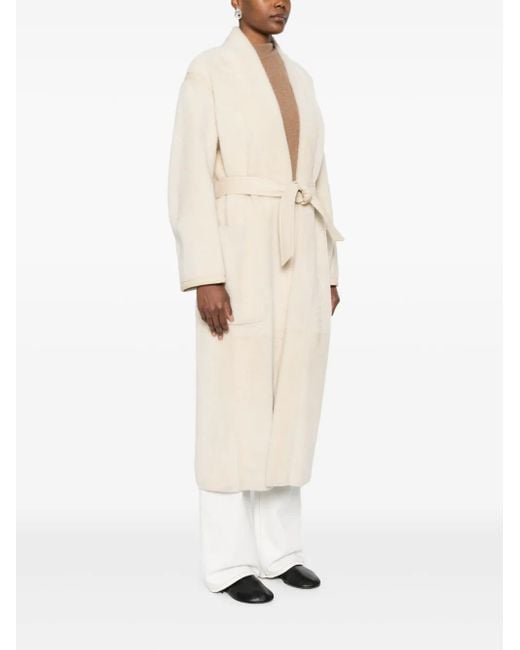 Max Mara Natural Shearling Coat
