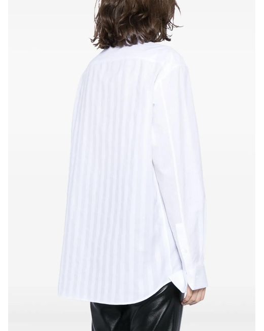 Loewe White Striped Cotton Shirt