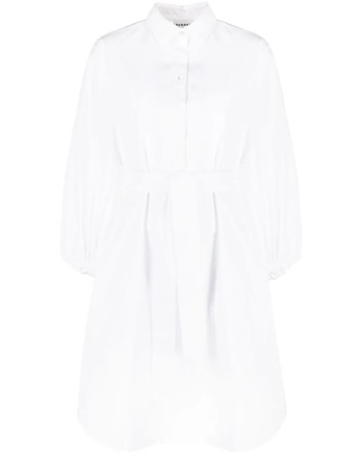 P.A.R.O.S.H. White Classic Cotton Midi Dress