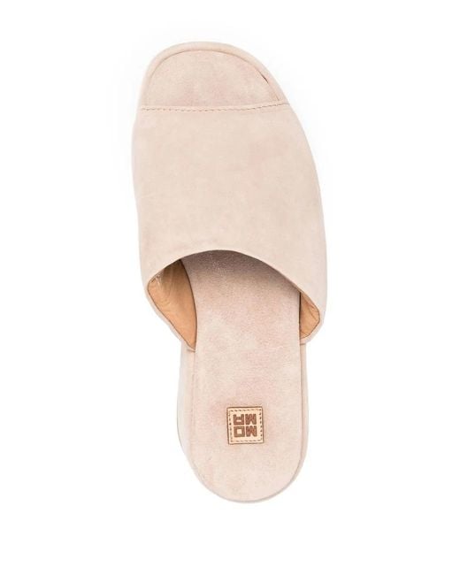 Moma Pink Suede Platform Sandals
