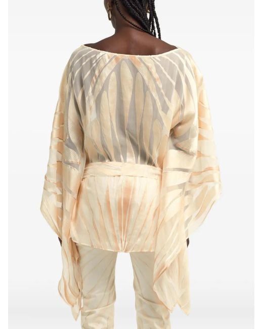 Roberto Cavalli Natural Satin Blouse
