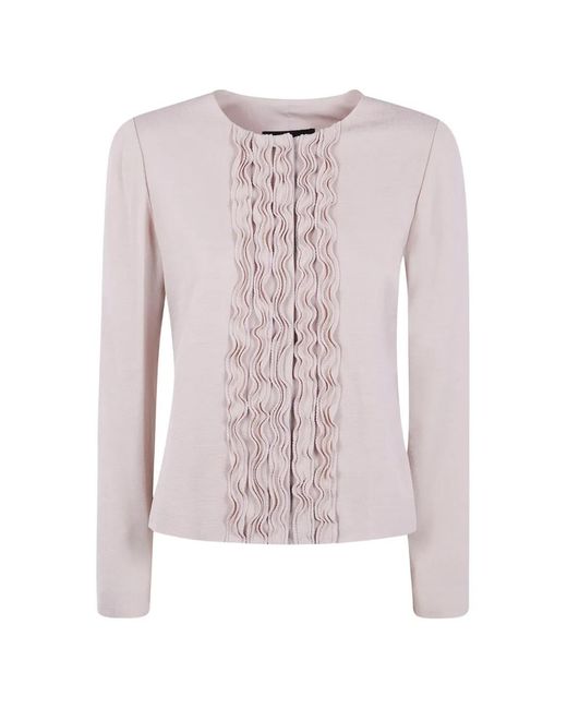 Emporio Armani Pink Ruffled Jacket