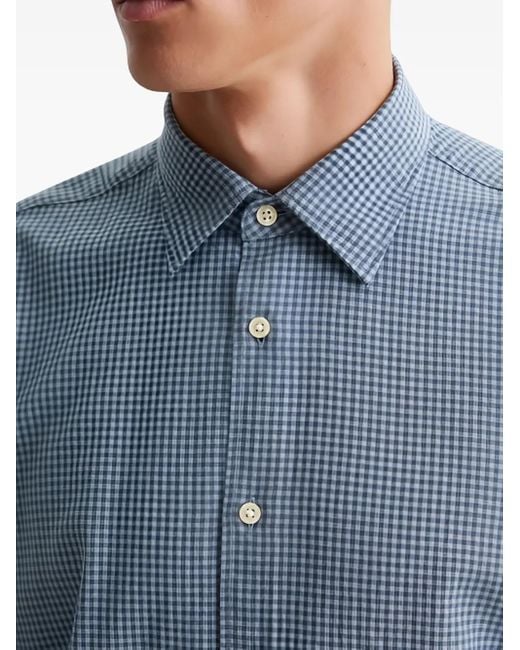 Marc O' Polo Blue Checked Button-Up Shirt for men