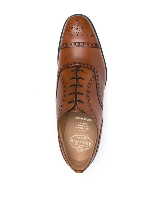 Church's Brown Nevada Leather Oxford Brogues for men