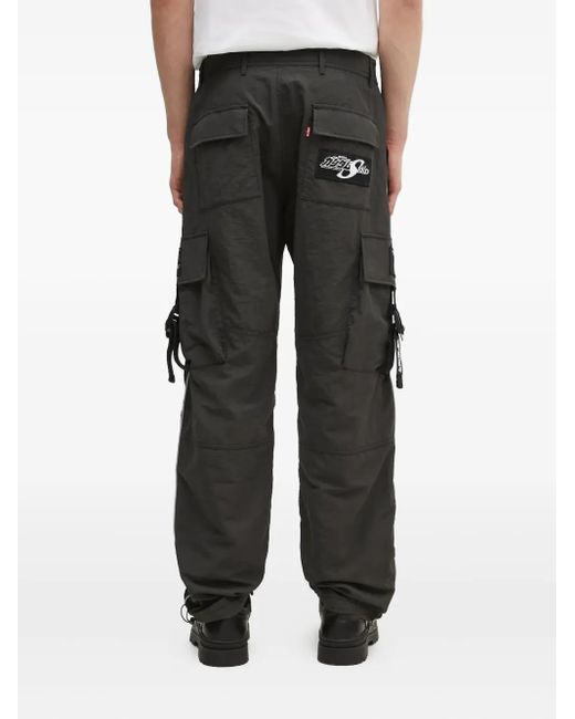 Levi's Black Cargo-Pocket Graphic-Patch Trousers
