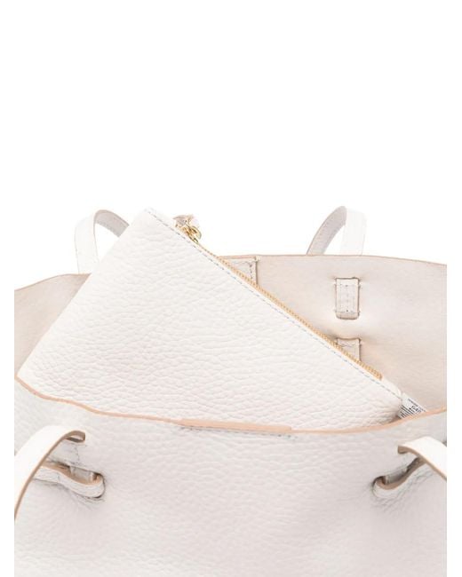 Gianni Chiarini White Violette Magnetic-Fastening Tote Bag