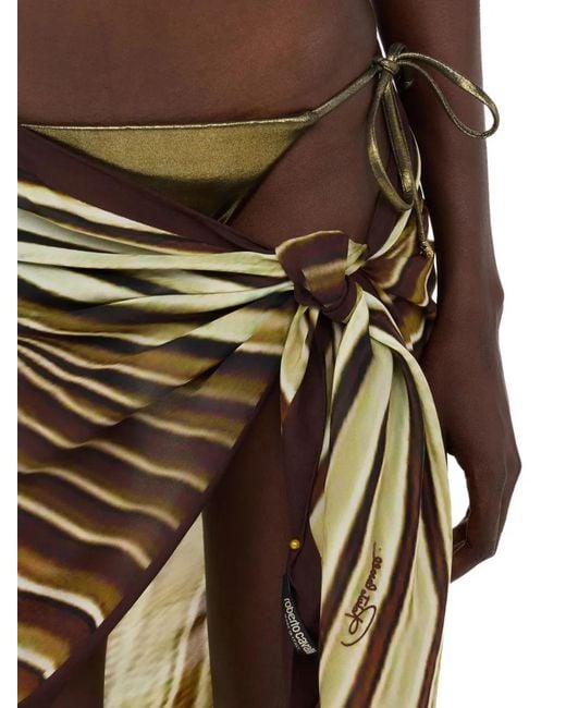 Roberto Cavalli Metallic Printed Pareo