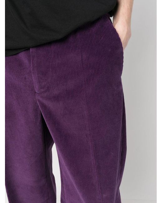 Corduroy straight-leg trousers di DSquared² in Purple da Uomo