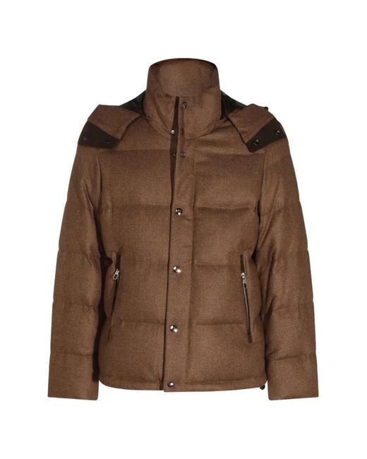 Montecore Brown Hooded Padded Jacket for men