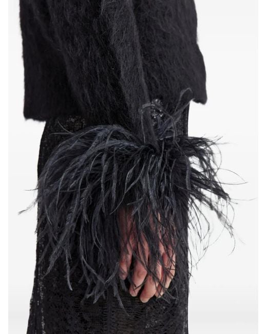 16Arlington Black Alena Cardigan Mit Federbesatz