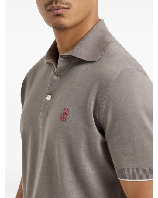 Brunello Cucinelli メンズ グレー ポロシャツの通販はau PAY
