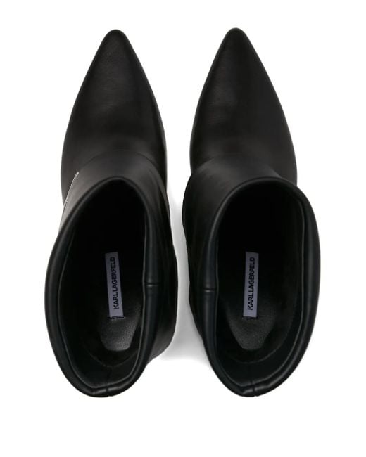 Karl Lagerfeld Black 100Mm Debut Ii Boots
