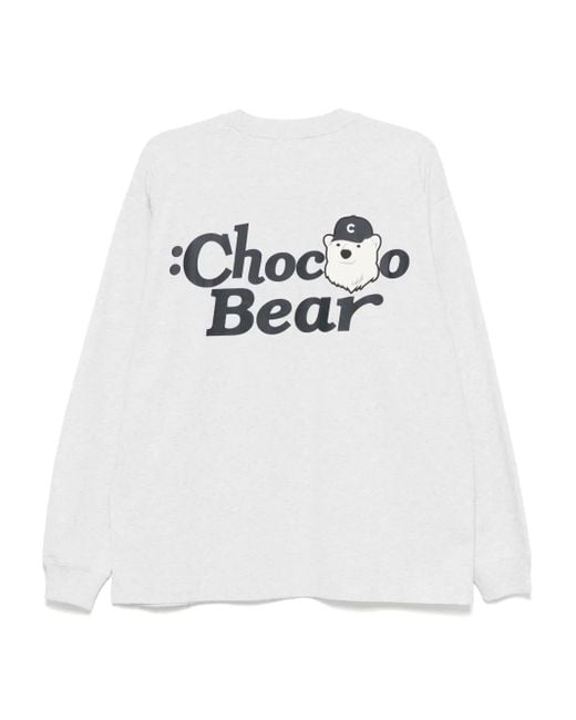 Chocoolate White Logo-Patch T-Shirt for men