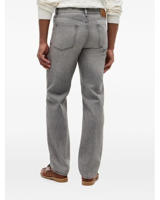 Tommy Hilfiger Gray Washed Straight-Leg Jeans for men