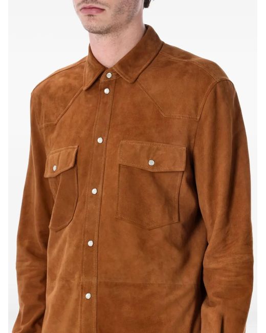 S.W.O.R.D Brown Surchemise Boutonnée À Poches for men