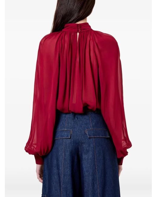 Top Solene con cuello alto Nicholas de color Red