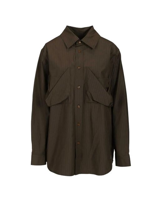 Vivienne Westwood Brown Achilles Oversized Utility Shirt for men